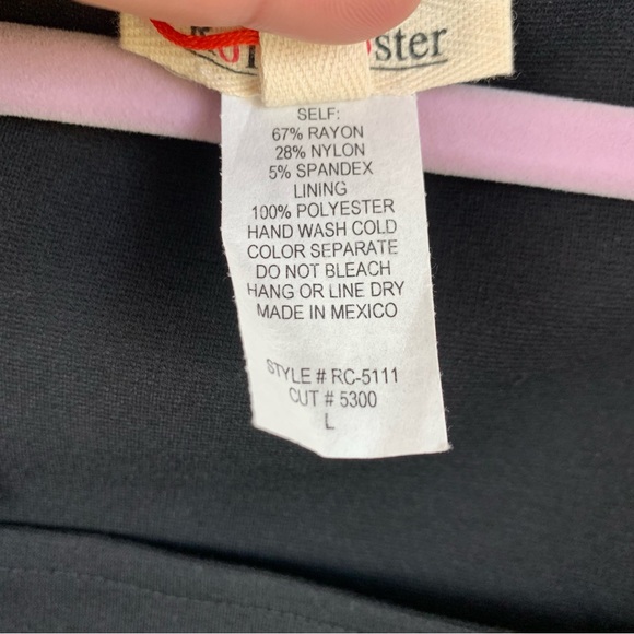 Rolla Coster NWT Black Puff Sleeve Square Neck Dress Size L - Picture 3 of 5